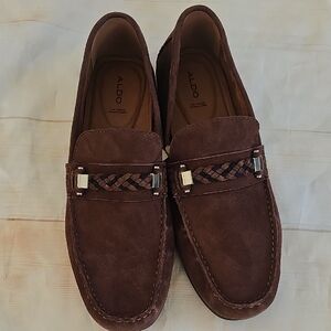 Aldo Men's Chocolate Brown Suede Loafers